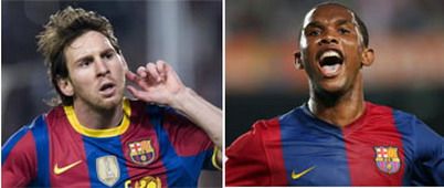 Lionel Messi Barcelona Samuel Eto o