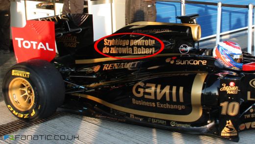 FOTO Echipele de F1 si-au personalizat monoposturile cu mesaje pentru Kubica_6