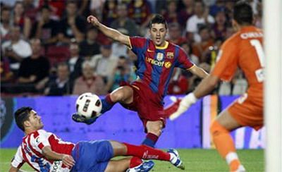 VIDEO! David Villa o salveaza pe Barca cu un LOB FANTASTIC! Sporting Gijon 1-1 Barcelona!_1