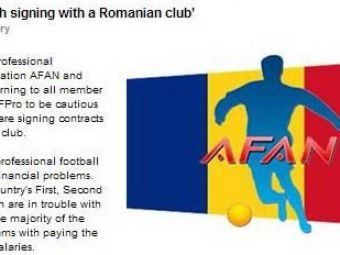 
	FIFPro ii avertizeaza pe fotbalistii straini care vin in Romania: &quot;Aveti mare grija ce contracte semnati!&quot;

