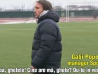 
	Gabi Popescu a cedat nervos la pe banca: &quot;Adu ba ghetele, ca intru eu in teren&quot; :)
