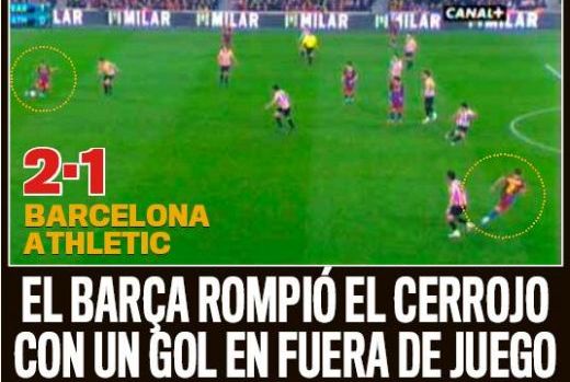 SCANDAL in Spania: Barcelona a invins-o pe Bilbao cu un gol din OFFSIDE! Vezi aici!_1