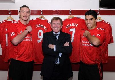 FC liverpool Andy Carroll Luis Suarez Manchester United