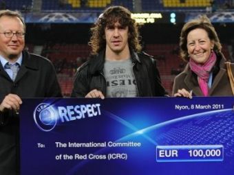 Puyol a primit 100.000 de euro de la UEFA! Vezi ce a facut cu banii:
