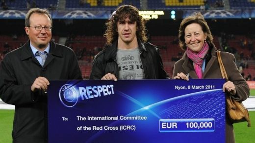 Puyol a primit 100.000 de euro de la UEFA! Vezi ce a facut cu banii: