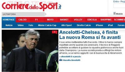 Carlo Ancelotti AS Roma Chelsea