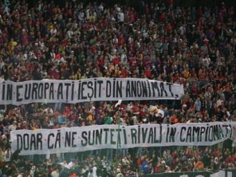 
	FOTO: S-a fluierat startul la derby! Cele mai tari bannere afisate in Steaua - Dinamo:
