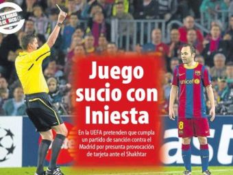 
	Lovitura MORTALA primita de Barca de la UEFA! Andres Iniesta, SUSPENDAT pentru El Clasico?
