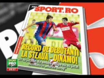 
	Citeste joi in ProSport: ce RECORD se va bate la derbyul Steaua - Dinamo!
