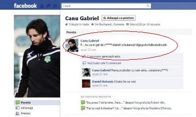 Gabriel Canu Facebook FC Vaslui Otelul Galati