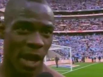 VIDEO: Balotelli a COMIS-O din nou! A inceput sa injure la TV dupa ce a luat Cupa Angliei!