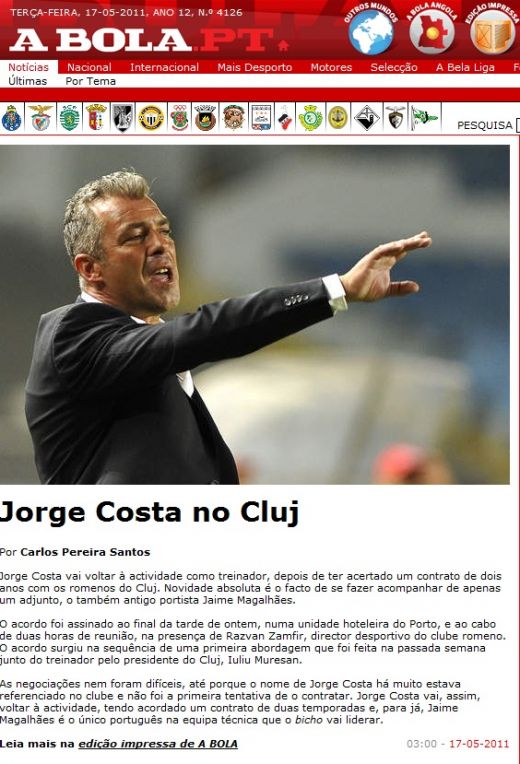 OFICIAL! Jorge Costa, legenda lui Porto, a semnat cu CFR Cluj!_1