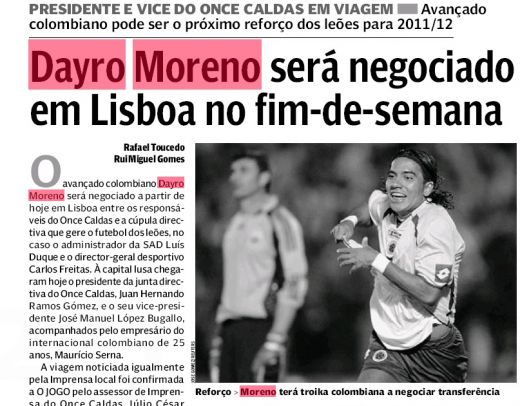 Dayro Moreno Sporting Lisabona Steaua