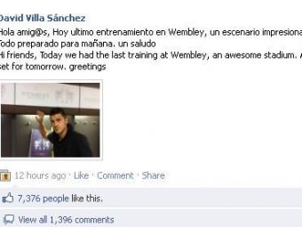 
	N-au nicio emotie! Jucatorii Barcelonei si-au facut poze in vestiar pe Wembley si le-au pus pe Facebook! Mesaj de la Villa:
