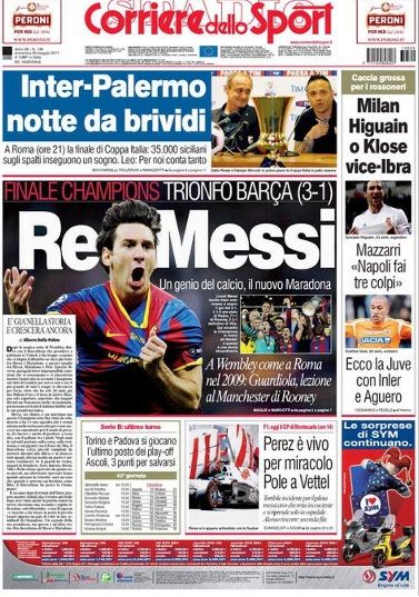 ZIUA in care englezii au uitat de United iar in Spania toate ziarele l-au pozat pe Messi! FOTO:_5