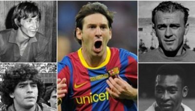 Lionel Messi Cruyff di stefano maradona Pele