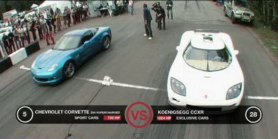 corvette 700 cp ccxr cursa Koenigsegg