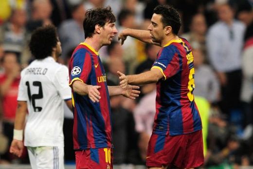 Xavi Hernandez fc barcelona Lionel Messi