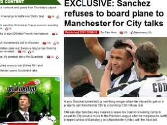 
	Mai ceva ca in telenovele! Cum au vrut italienii sa-l pacaleasca pe Sanchez sa negocieze cu City si cum poate ajunge jucatorul la Man. U:
