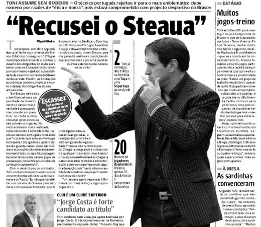 A refuzat Steaua pentru o echipa cu 11 jucatori: "Steaua e ca Porto si Benfica, dar nu puteam sa renunt la onoarea mea"_1