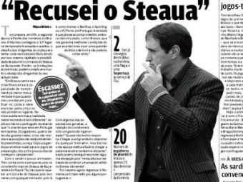 
	A refuzat Steaua pentru o echipa cu 11 jucatori: &quot;Steaua e ca Porto si Benfica, dar nu puteam sa renunt la onoarea mea&quot;
