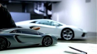Lamborghini Aventador desen film prezentare Lambo spot