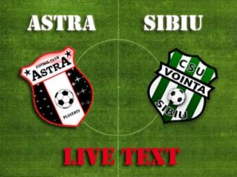 
	Sibiu, start incredibil in Liga I! Astra 0-1 Vointa! Gol FABULOS Popa!
