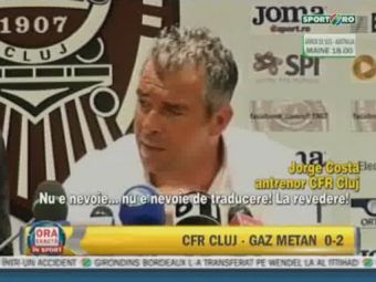 
	VIDEO! &quot;Animalul&quot; Costa de la CFR s-a dezlantuit la conferinta dupa bataia cu Medias! S-a luat si de translator
