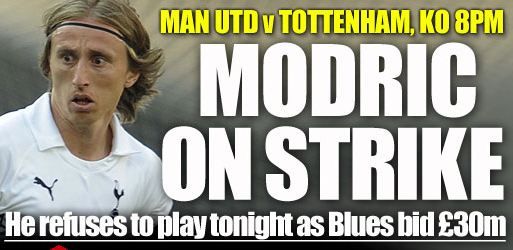 
	INCREDIBIL! Luka Modric refuza sa joace impotriva lui Man United pentru ca nu e lasat sa plece! Reactia celor de la Tottenham:

