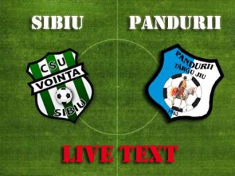 
	Vointa Sibiu 0-0 Pandurii! Vezi toate fazele meciului:
