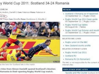
	Inca un moment &#39;Hello Budapest&#39;. Site-ul BBC ne trimite in Pacific dupa meciul cu Scotia!
