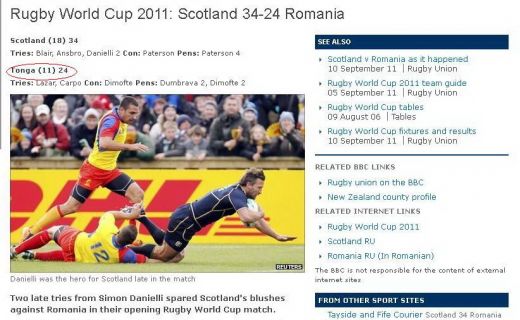 Campionatul Mondial de Rugby 2011 BBC Romania Scotia