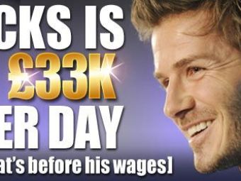 
	FABULOS! Beckham castiga 40.000 de euro pe ZI din reclame si nu se opreste! Se pregateste sa semneze CONTRACTUL VIETII! Cat va castiga:
