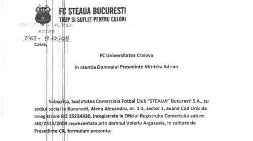 BOMBA de 1.4 mil euro la Craiova: Steaua cere oficial banii inapoi dati pe Mihai Costea! Vezi faxul trimis_1
