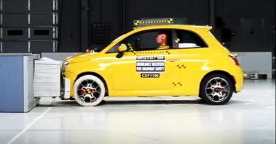 Fiat 500 Crash Test Euro NCAP iihs top safety pick