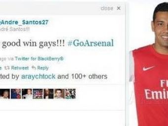 
	Caterinca anului in Anglia! Un jucator de la Arsenal si-a facut toti colegii homosexuali pe Twitter... din greseala :))
