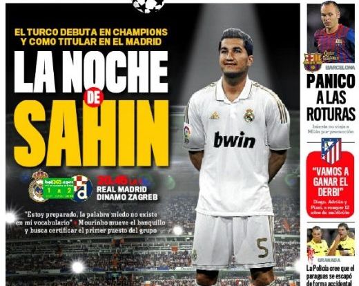 Real Madrid Jose Mourinho Nuri Sahin