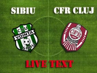
	Vointa Sibiu 0-1 CFR Cluj! CFR trece pe locul 2, peste Rapid! Vointei i s-a anulat un gol perfect valabil!
