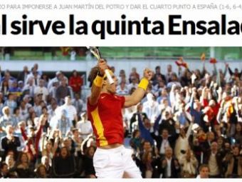 
	Spania, din nou REGINA LUMII! A castigat Cupa Davis dupa ce Nadal l-a zdrobit pe Del Potro
