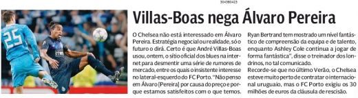 Andre Villas-Boas Alvaro Pereira CFR Cluj Chelsea FC Porto