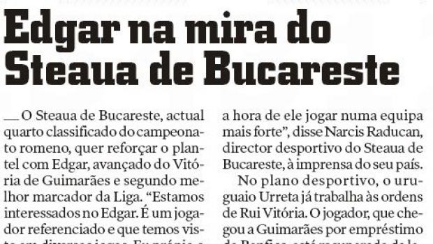 Prima reactie din Portugalia dupa ce Steaua a anuntat ca vrea sa-l ia pe BOMBARDIERUL golgeter Edgar Silva!