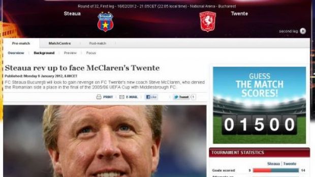 UEFA: Steaua vrea sa se RAZBUNE pe McClaren! Care e singura sansa ca sa treaca de Twente!
