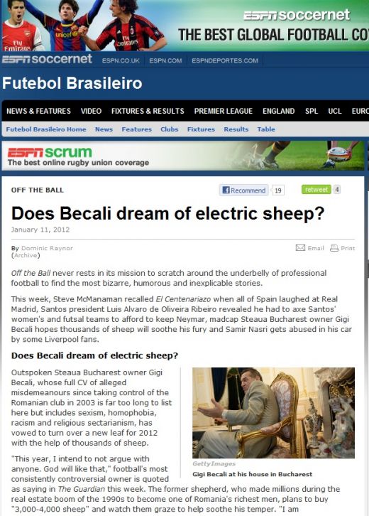 VIDEO: Cel mai tare site de sport din America rade de Gigi Becali: "Omul asta viseaza la oi electrice? :))" Vezi ce cantec demential au gasit cu el_1