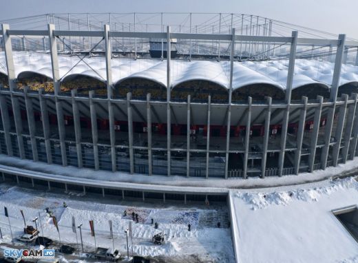 SUPER FOTO: Imagini in premiera! Cum arata National Arena de sus pe timp de iarna!_1