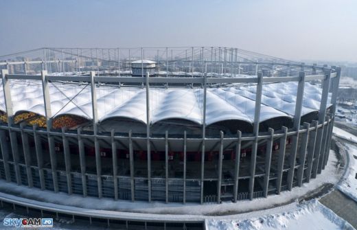 SUPER FOTO: Imagini in premiera! Cum arata National Arena de sus pe timp de iarna!_2