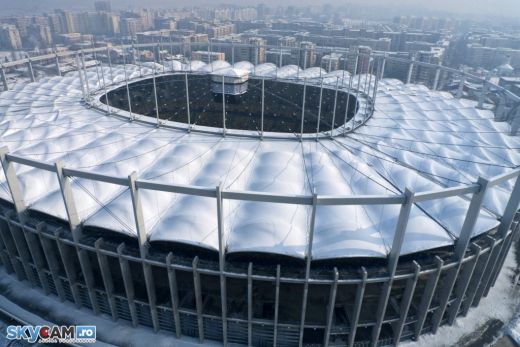 SUPER FOTO: Imagini in premiera! Cum arata National Arena de sus pe timp de iarna!_3