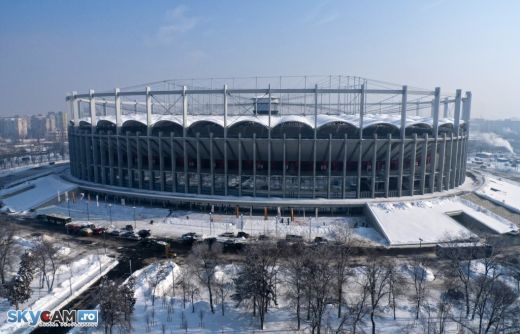 SUPER FOTO: Imagini in premiera! Cum arata National Arena de sus pe timp de iarna!_5