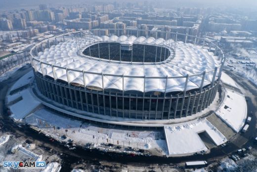 SUPER FOTO: Imagini in premiera! Cum arata National Arena de sus pe timp de iarna!_8