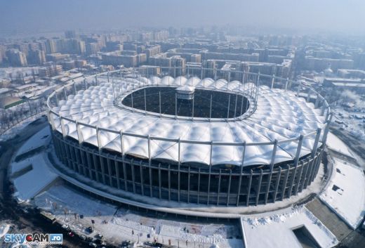 SUPER FOTO: Imagini in premiera! Cum arata National Arena de sus pe timp de iarna!_9