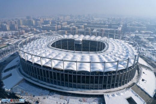 SUPER FOTO: Imagini in premiera! Cum arata National Arena de sus pe timp de iarna!_10